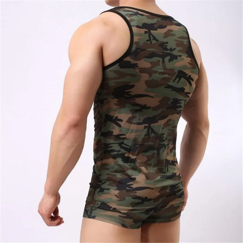 Мужская камуфляжная армейская майка Сексуальная мужская | одежда