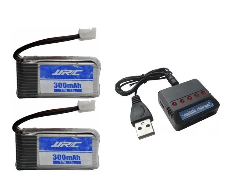 Аккумулятор JJRC H56 3,7 в 300 мАч для JJRC H56 T2G Дрон батарея для RC квадрокоптера запасная часть Lipo батарея и зарядное устройство 5в1 - Цвет: H56