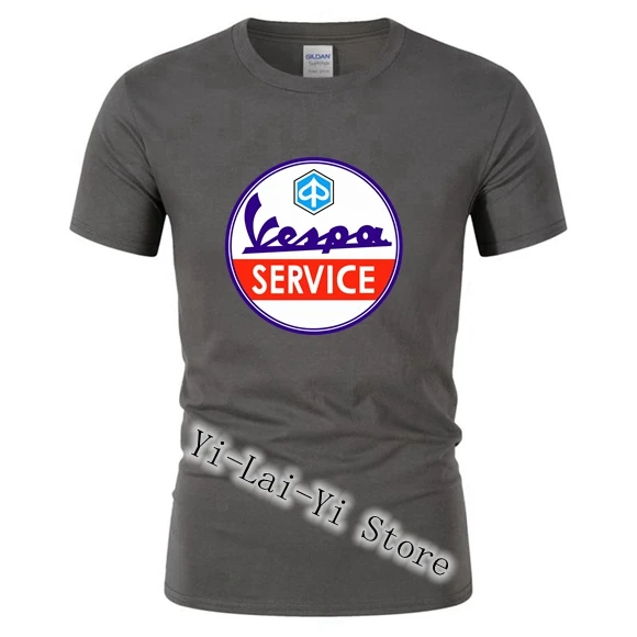 Италия Легенда Для мужчин Vespa Servizio Винтажная Футболка Услуги футболка мужской