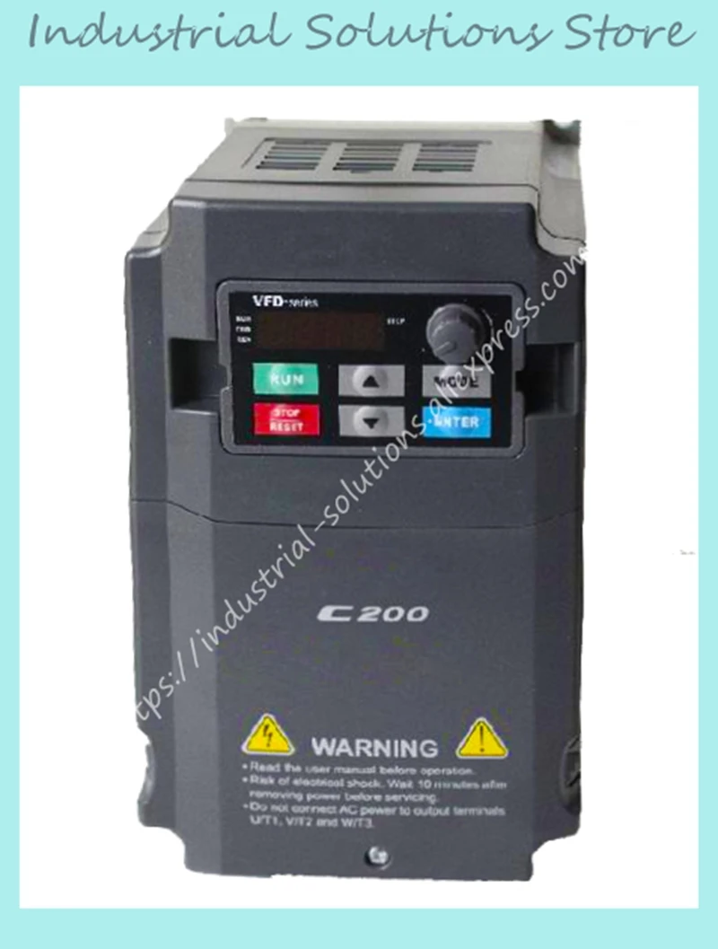 Новый оригинальный 1 фазы инвертор VFD015CB21A 20 выход с клавиатурой 1PH вход 3PH 1500W 1.5KW 2HP