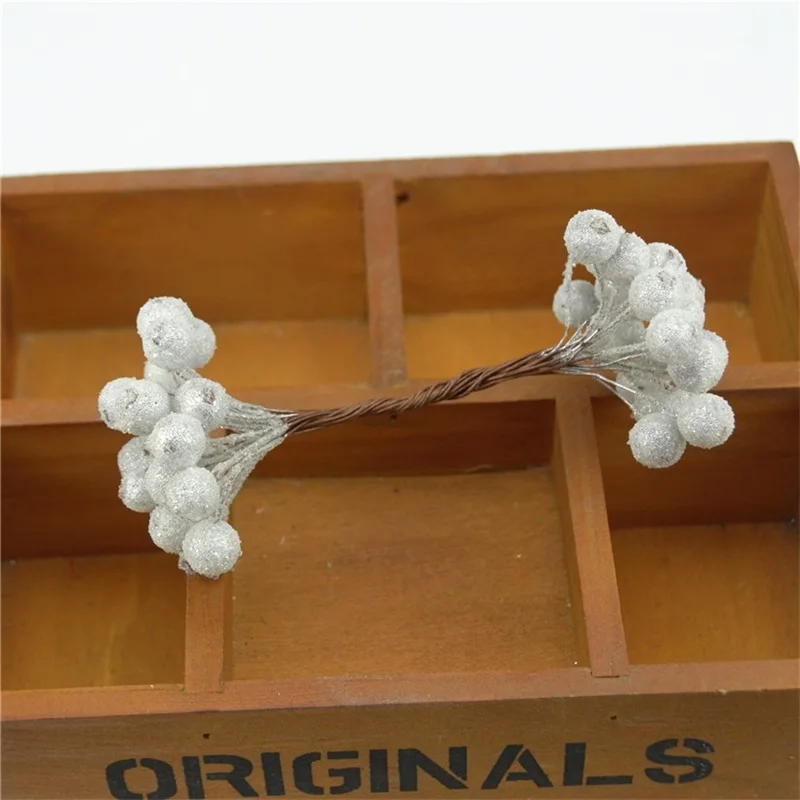 40 шт/80 голов мини Поддельные фрукты стеклянные ягоды искусственный гранат