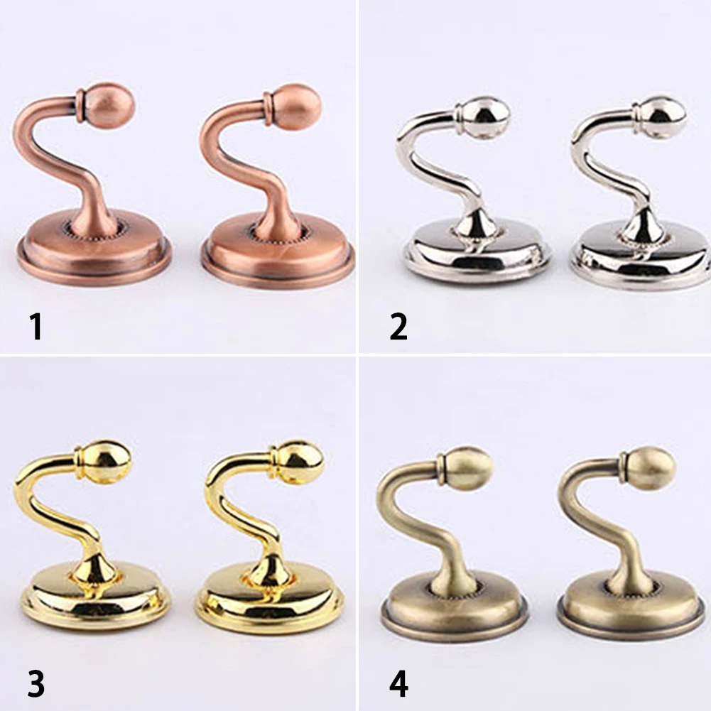 2x цинковый сплав занавес холдбэк стены галстук назад петли Подвесные держатель