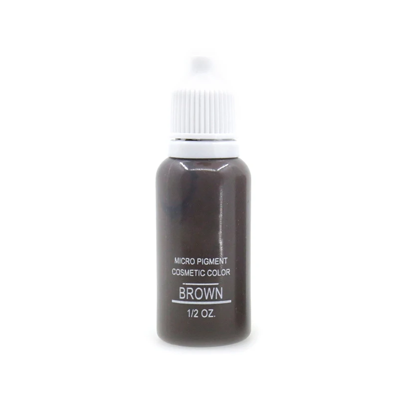 brown 23 Цвета s микроблейдинг Перманентный макияж Пигмент стойкость цвета Профессиональный бровей микро тату набор чернил перманентные пигменты губ - Цвет: brown