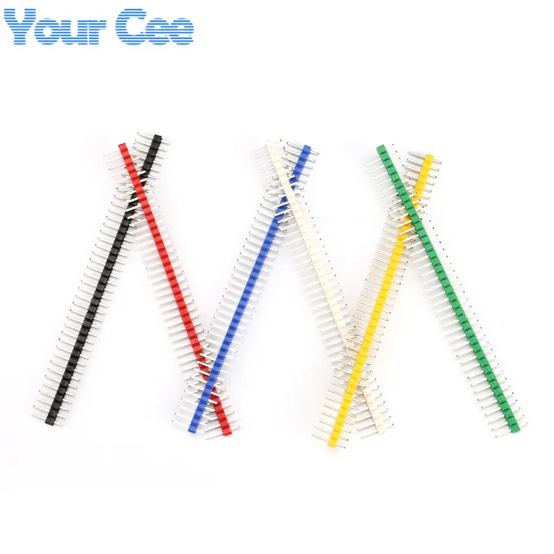 12 шт. 40-контактный хрупкий штыревой разъем 2 54 мм Однорядный набор штыревых