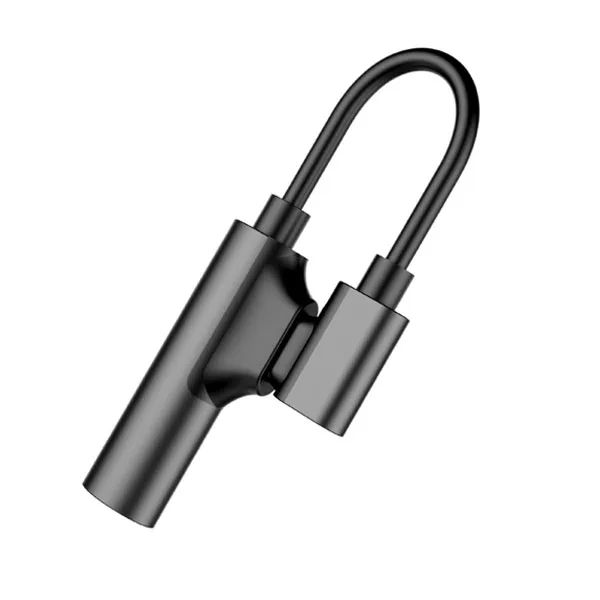 Черный ACCEZZ AUX адаптер для Apple Быстрая зарядка вызов для iphone X 8 7 10 плюс XS MAX XR аудио сплиттер под наушники адаптер разъем - Цвет: Черный