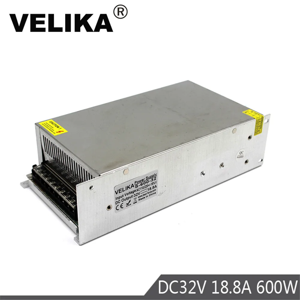 DC выключатель питания 32V 18.7A 600W Трансформатор AC110V 220V к DC32V светодиодные источники