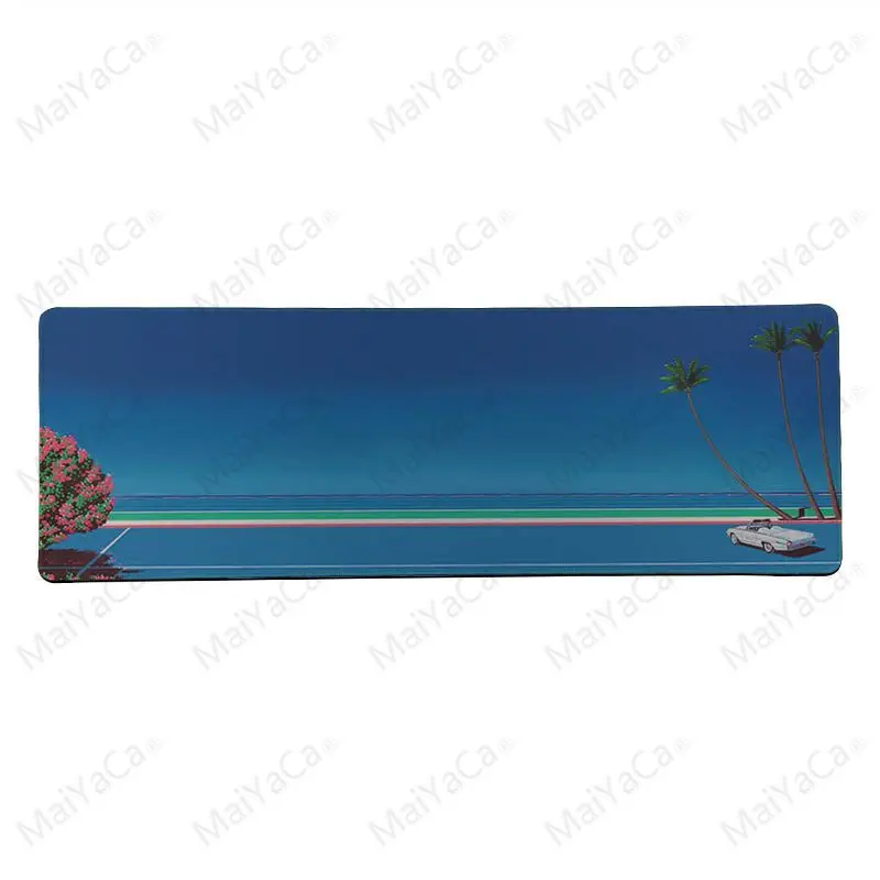 MaiYaCa Vaporwave силиконовый коврик для мыши игровой размер для 30x80 см и 30x90 см игровые коврики для мыши - Цвет: Lock Edge 30X90cm