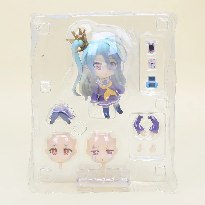 653 no box Нет игры нет жизни фигурка Nendoroid версии Широ 653 Sora 652 игрушечная фигурка-модель для нет игры нет жизни Джибрил подарок для детей - Цвет: 653 no box