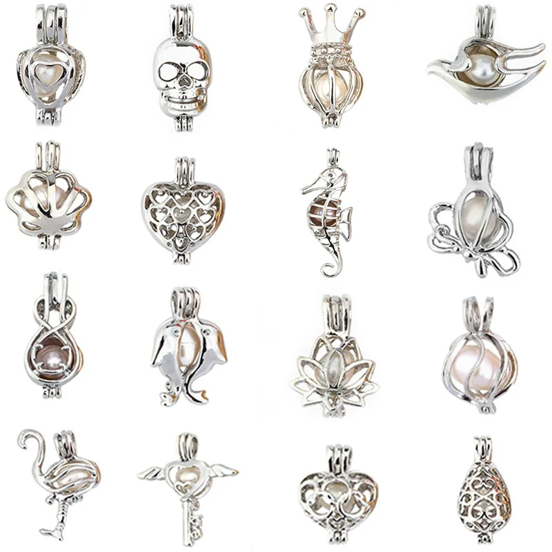 Больше чем 30 стилей жемчужная клетка ранняя Подвеска Медальон для эфирного Масла