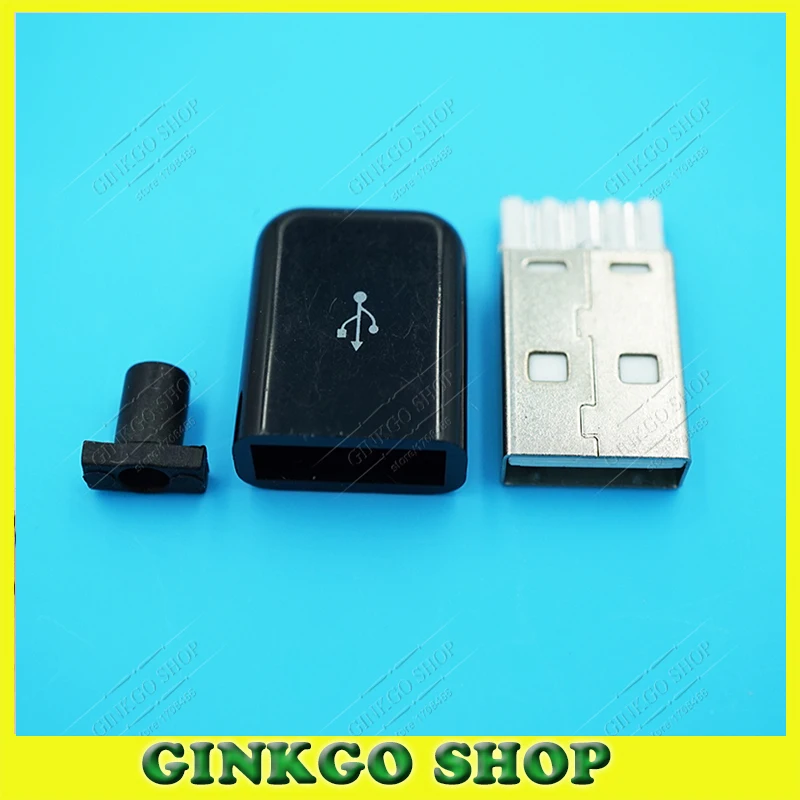 10 компл./лот 3 в 1 DIY сварная штепсельная Вилка USB черный цвет 2 0 вилка|lot lot|lot diylot usb |
