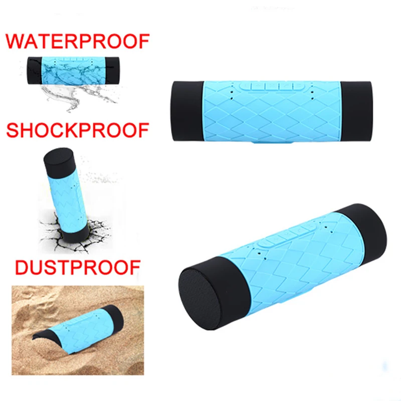 Outdoor Portable Bicycle Waterproof Bluetooth Speaker With 5200mAh Power Bank Silicone Active Wireless Handsfree 10w | Электроника