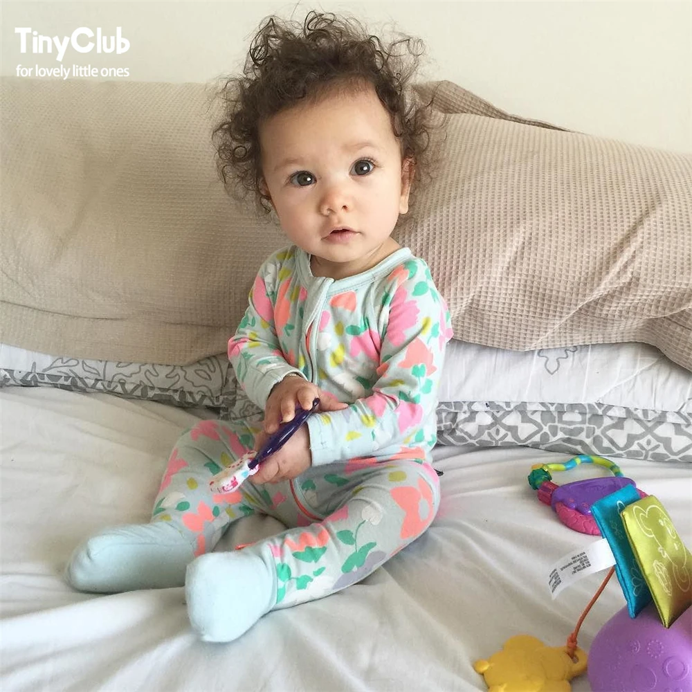 Infant Jumpsuit Long Sleeves Floral Romper Baby Boy Girl Clothes Tiny Cottons New Born Toddler Onesie Overall Outfits Pajamas | Детская