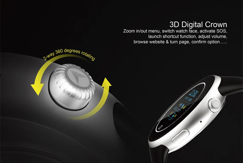 Модные умные часы C5 Смарт-часы Водонепроницаемый HD Экран Aiwatch Поддержка сим-карты, с функцией звонка УФ Monito для смартфона на базе IOS и Android