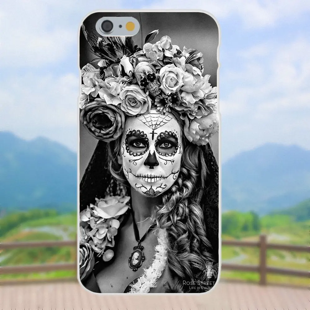 Сахарный череп Девушка Dia De Los Muertos для Galaxy A3 A5 A7 On5 On7 2015 2016 2017 Grand Alpha G850 Core2 премьер S2