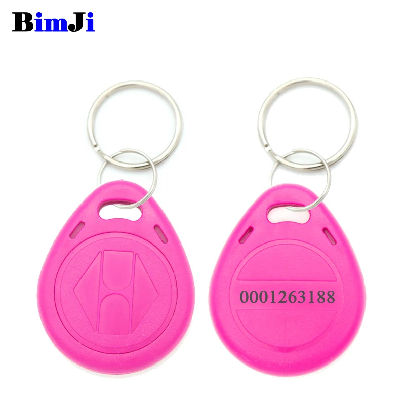50 шт. RFID 125 кГц EM4100 брелок Чип TK4100 метки 125 кГц только для чтения - Цвет: pink