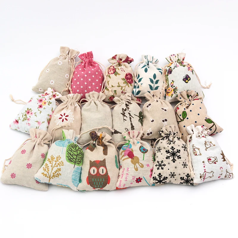 

10x14 см Drawstring хлопчатобумажные мешки Ювелирная упаковка шнурок сумки 50 шт./лот для ювелирных изделий Цепочки и ожерелья подарки конфеты посы...