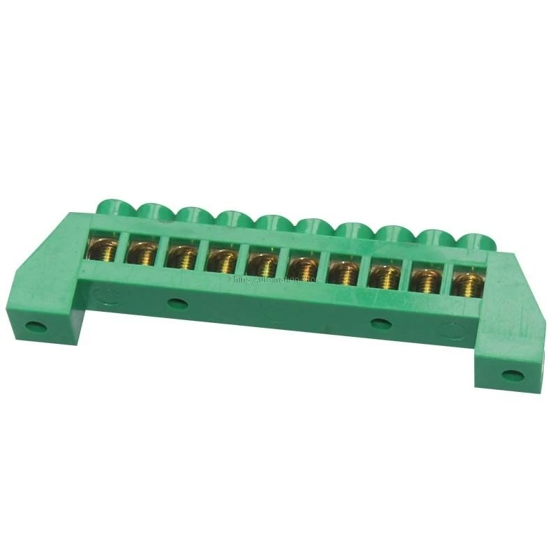 

Green Screw Brass terminal block Earth And Neutral block with 10 Pole