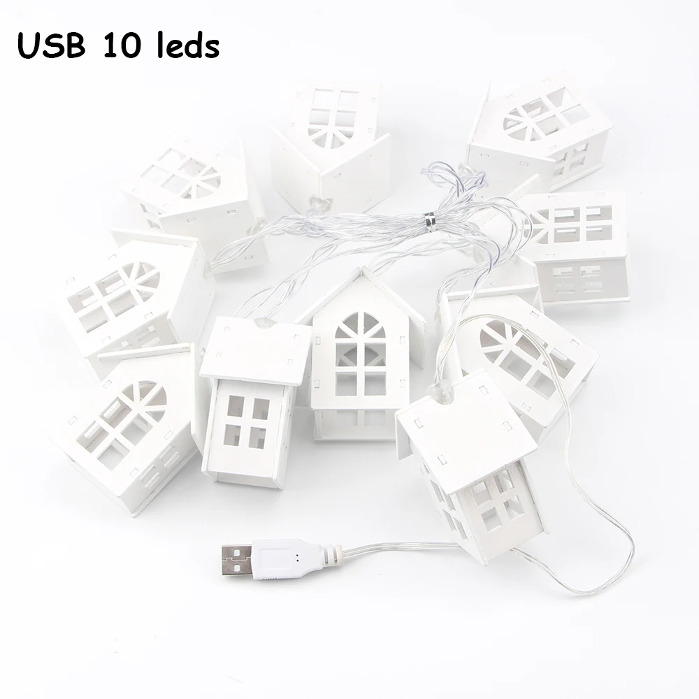 Светодиодная гирлянда на рождественскую елку питание от USB/аккумулятора 2 м 10 шт. |