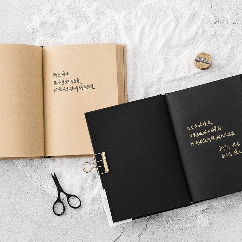 Классическая записная книжка CXZY A5 черная крафт-бумага дневник для путешествий