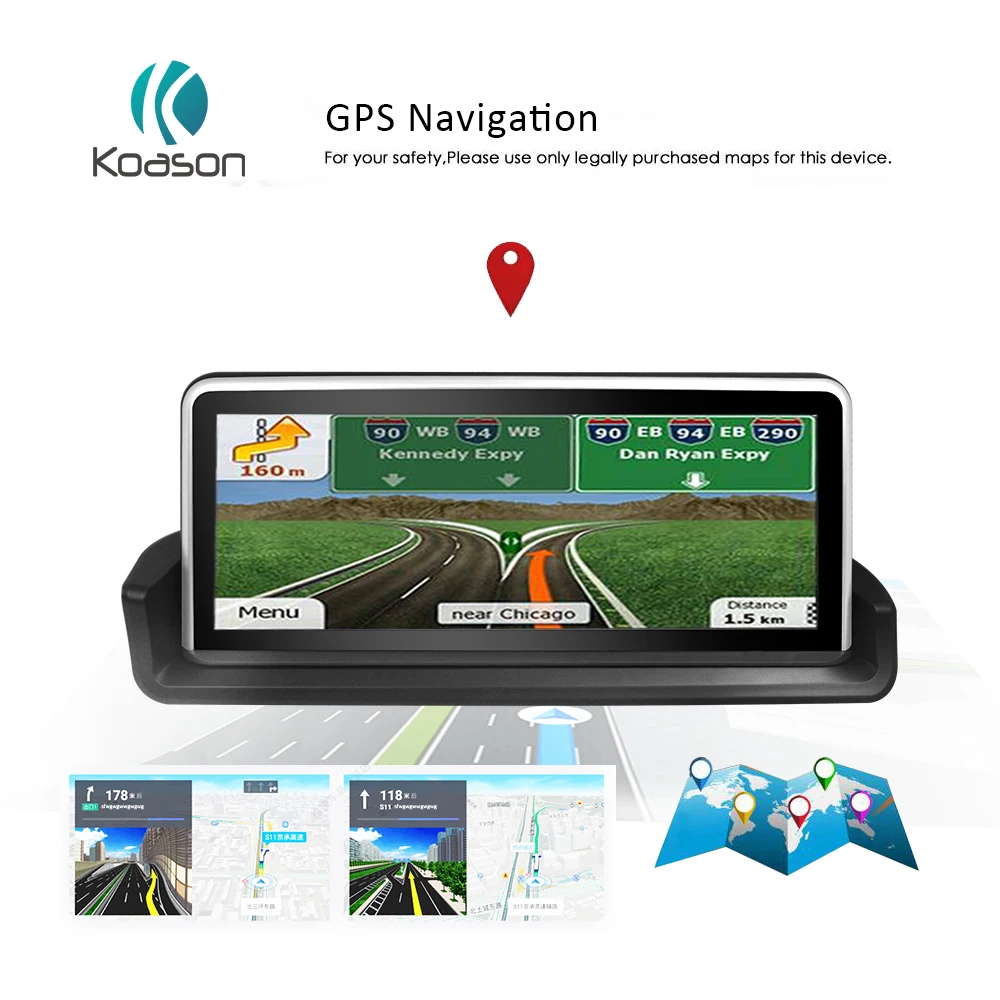 IPS большой экран 10 25 &quotAndroid 7 1 автомобильный аудио плеер gps навигация для BMW 3 серии