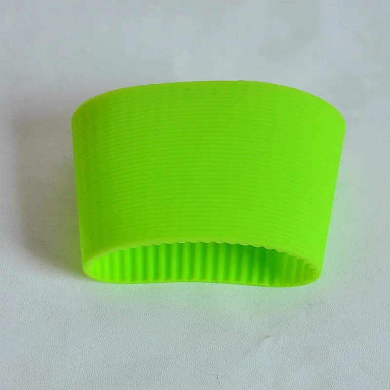 light green Силиконовые втулки для кружек, керамические втулки для чашек в полоску и вертикальные зернистые втулки, теплоизоляционные втулки для поддержки оптом - Цвет: light green