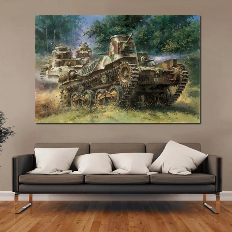 Art World War II WW2 Тип 95 ha go японский светильник tank QX092 комната домашняя настенная
