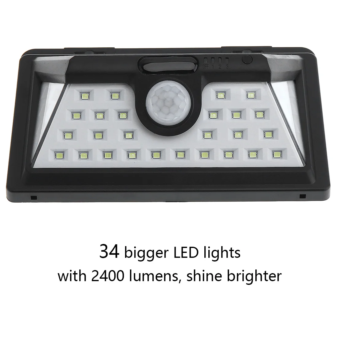 Открытый водонепроницаемый 34 светодиодный 2835 SMD белый солнечный датчик движения