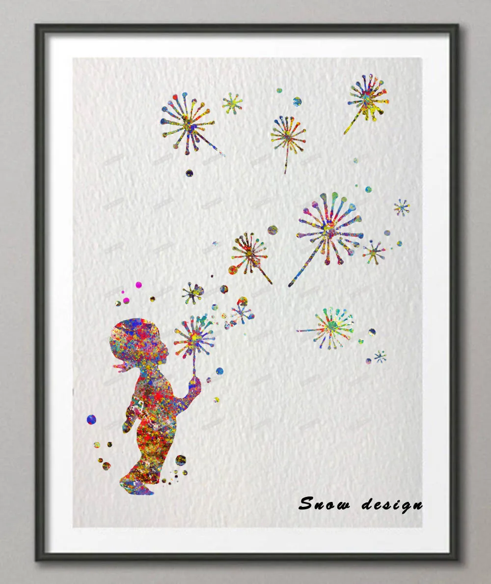 Rikivity девушка Одуванчик Картина на холсте настенный плакат печать картины для