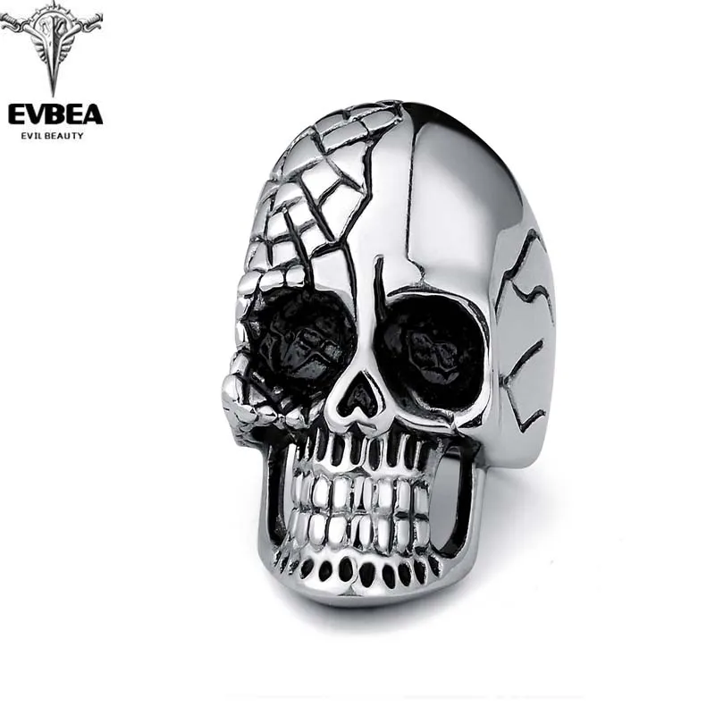 Черная пятница тату хип хоп Рок Серебряный панк череп большие регулируемые