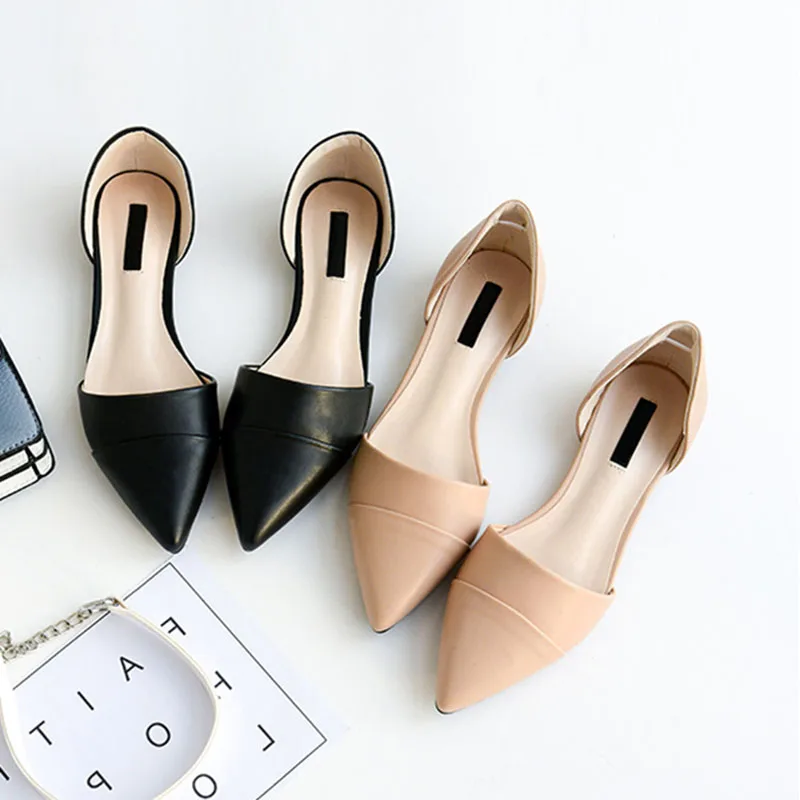 Женские босоножки с вырезами весенне летние пляжные сандалии острым носком