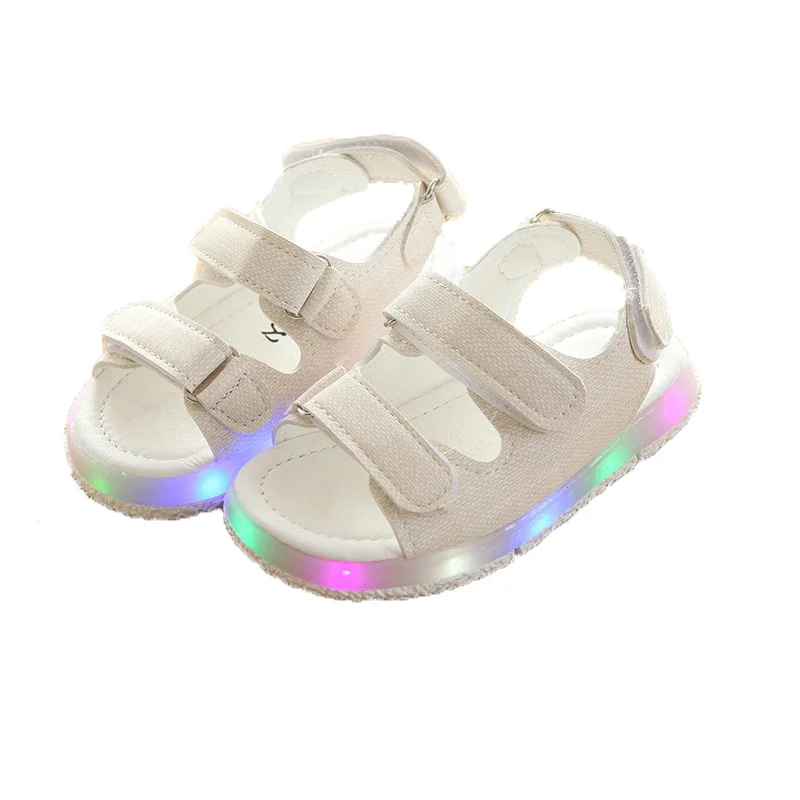 LED Kids Shoes Summer Baby Girl Sandals PU Children Soft Breathable Boy Fashion 2018 Light |