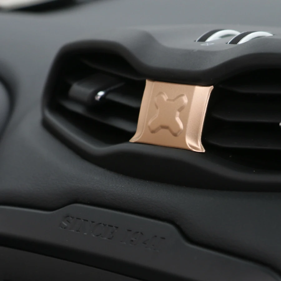 Jeep Renegade Center Air Vent Trim Cover Interior Accessories - Red Blue Gold Black Silver ABS Decoration image 6
