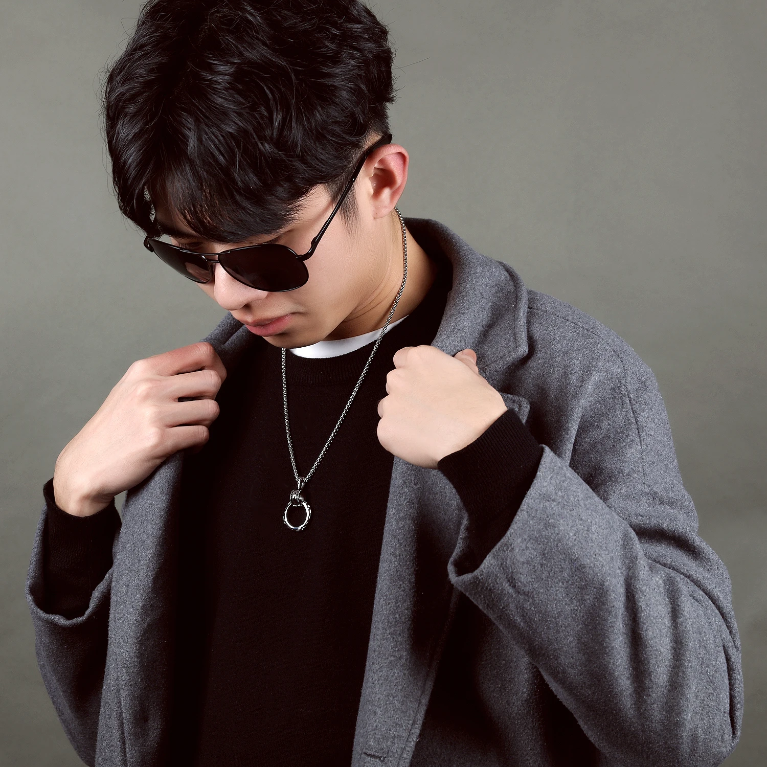 OPK Мужские Винтажные готические вечные подвески и ожерелье крест религиозные