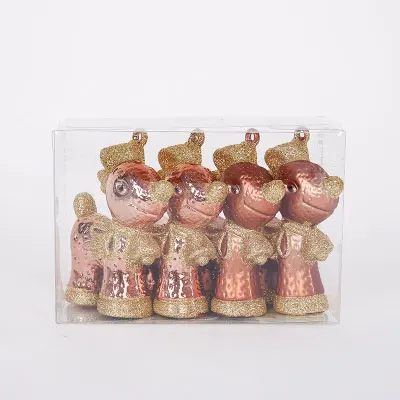 Golden sika deer Украшения для рождественской елки шар олень звезда пряник человек Лось кулон Подарите вашему ребенку прекрасный подарок - Цвет: Golden sika deer