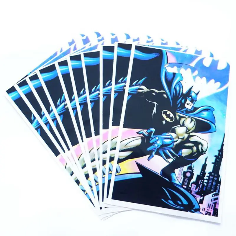 Batman 10 шт./лот, вечерние подарочные сумочки с изображением Динь-Динь, вечерние пластиковые сумочки для конфет, сумка для детей, праздник день рождения вечеринка, принадлежности - Цвет: Batman