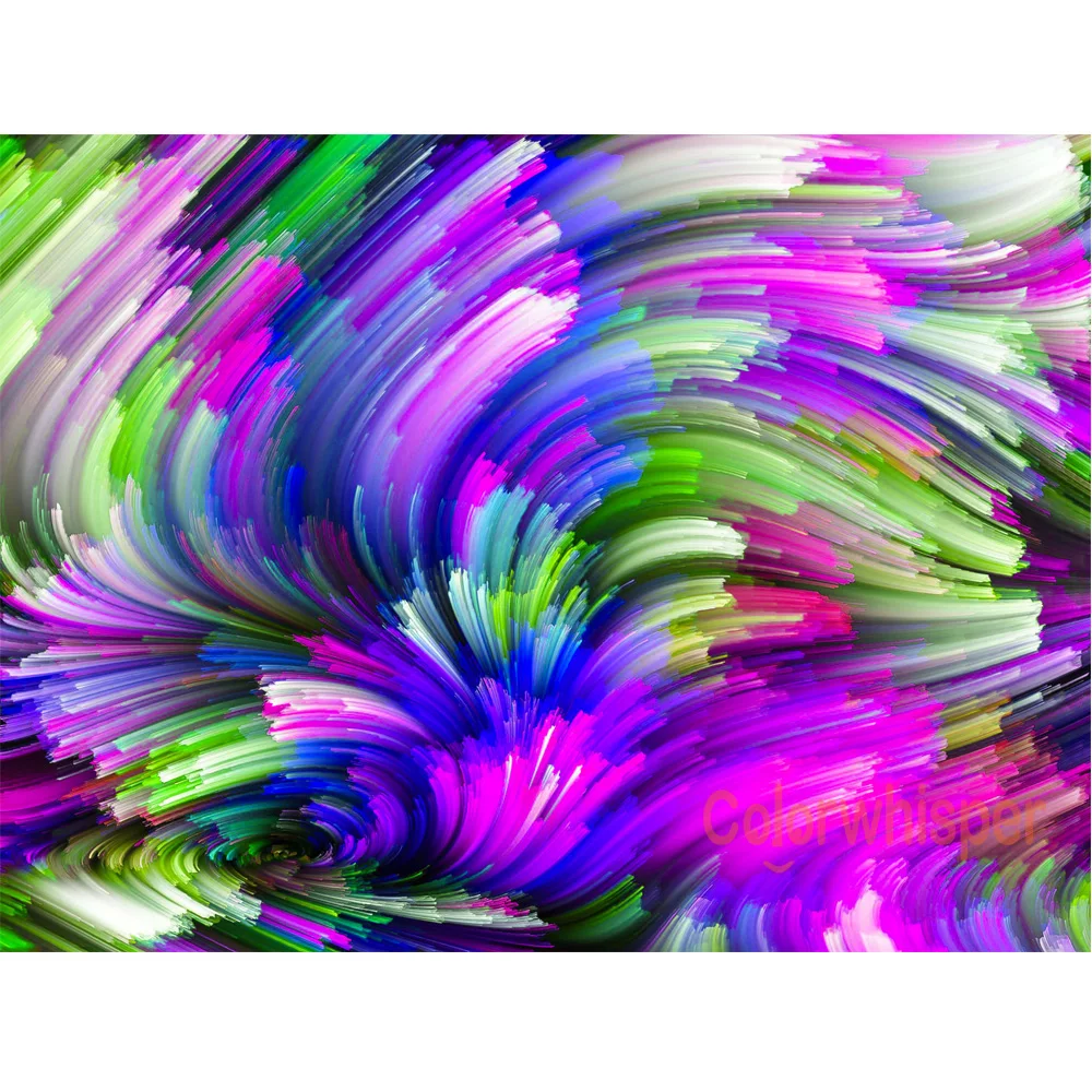 Алмазная картина полностью квадратная/круглая Геометрическая Фрактальная