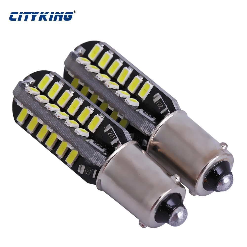 

Wholesale 100pcs/Lot Auto canbus ba9s led 48smd 3014 LED car bax9s led bulb t4w 48 led W5W 194 SMD Error Free White Light Bulb