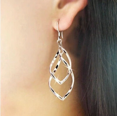 Серьги для женщин из цинкового сплава в виде скрученных колец | Украшения и