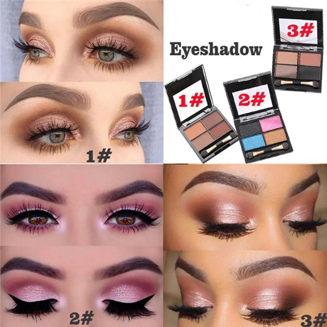 4 Eye Color2 Color3 Women Palette Party with Eyeshadow 55g Mirror Casual Color1 Shimmer Colors Dating Makeup Cosmetics |