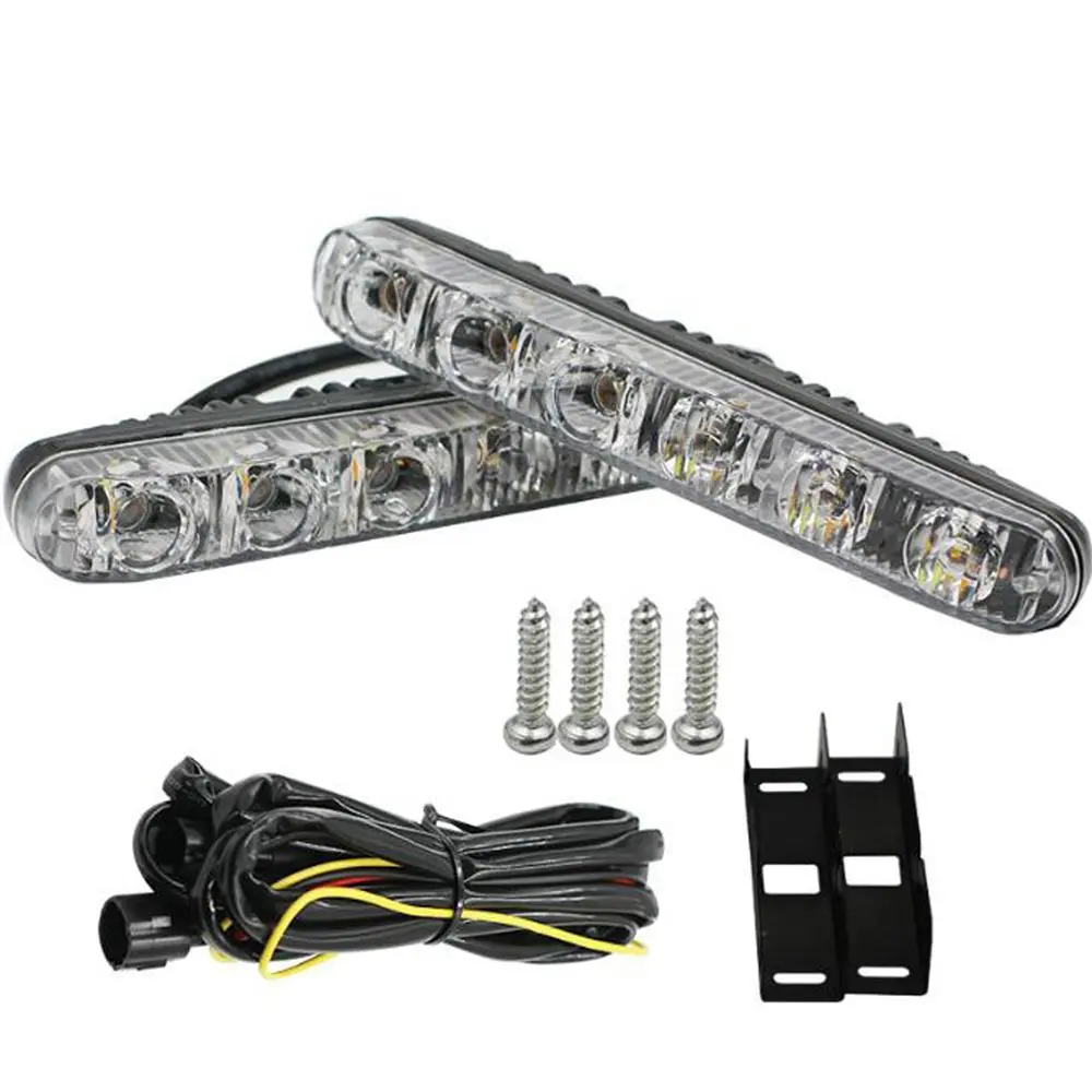 Новый 2 предмета дневные ходовые огни светильник 6 светодиодный поток воды