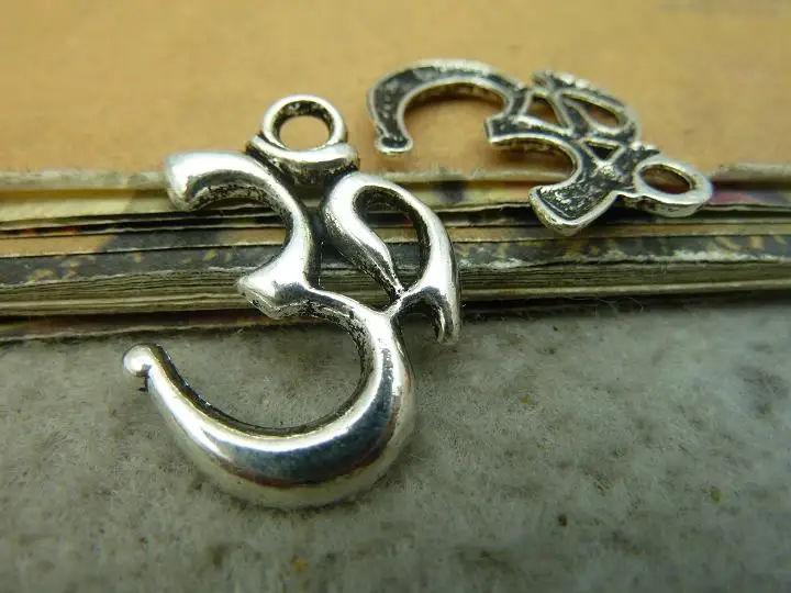 

antique silver 3d letter yoga c5363 23* 28mm diy accessories