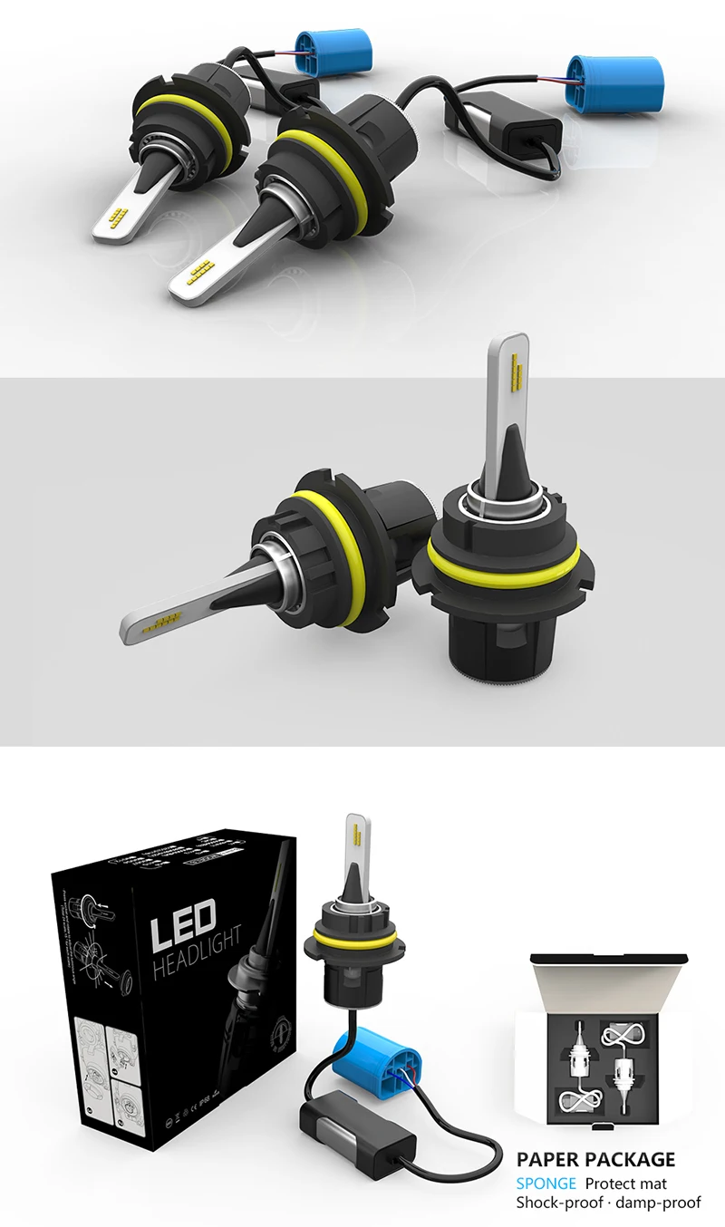 SUNKIA 9004/HB1 9007/HB5 Plug& Play автомобильный головной светильник Hi-Lo луч светодиодный светильник источник Авто стиль вождения лампы наборы ламп