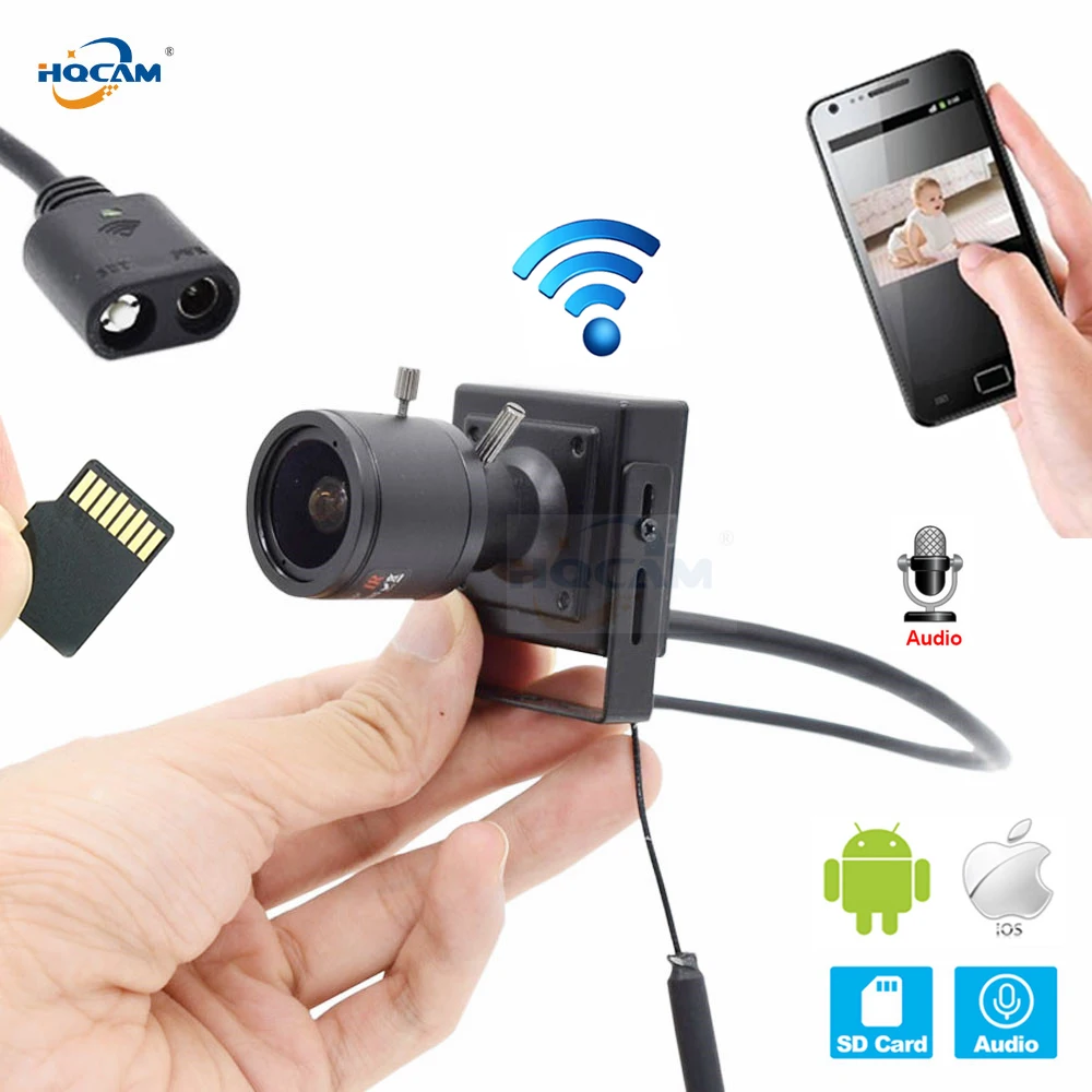 HQCAM 720P 960P 1080P Аудио Мини WIFI IP камера P2P TF слот для карты Wifi AP беспроводная мини