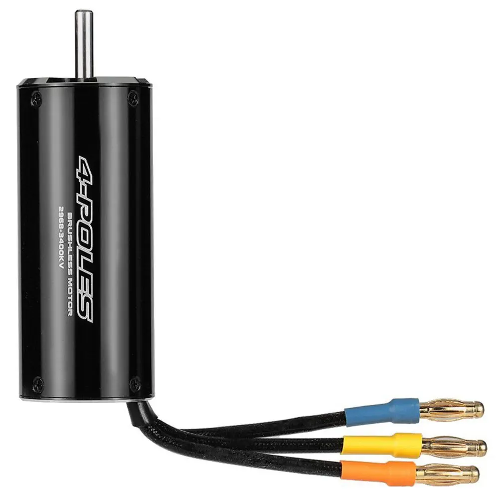 Black 2968 3400kv ABWE Лучшие продажи 4 полюса бесщеточный двигатель для 600-800 мм RC лодка, 2968 3400KV - Цвет: Black 2968 3400kv