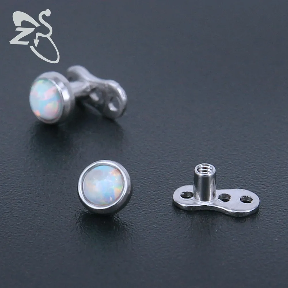 2 шт. натуральный огненный Опаловый камень подводный дермальный якорь для кожи