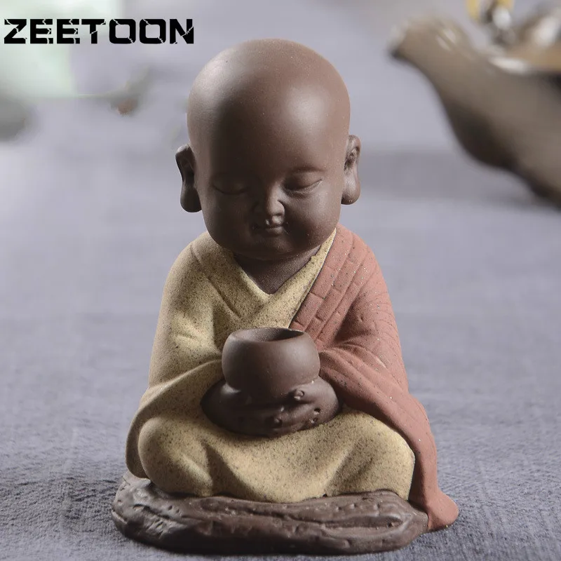 Украшение Будды в автомобиле креативный бутик фиолетовый песок Будда монах чай