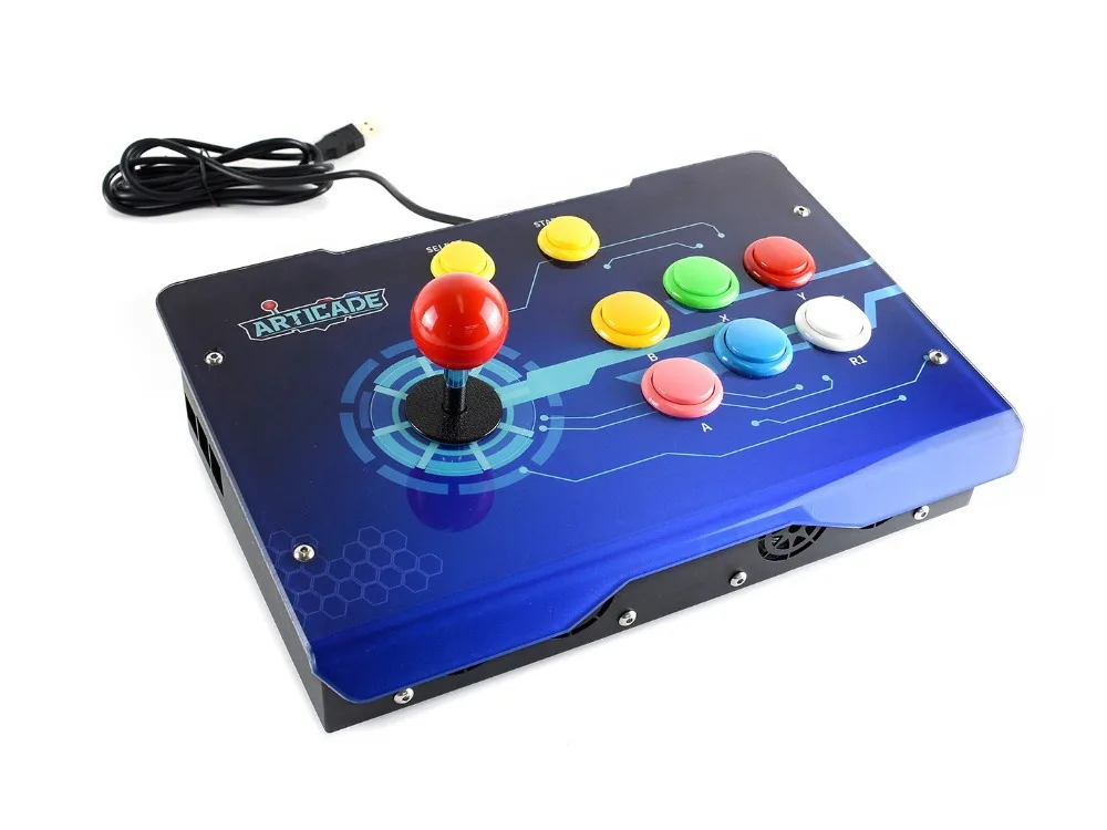 Аркадный контроллер Arcade-D-1P USB для Raspberry Pi/PC/Notebook/OTG Android Phone/Tablet/Smart TV 1 игрок включен.