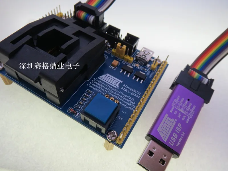 Оригинальный ATMEL IC тестовое сиденье ATmega162/mega8535/mega324/mega644 горящая программа QFP44