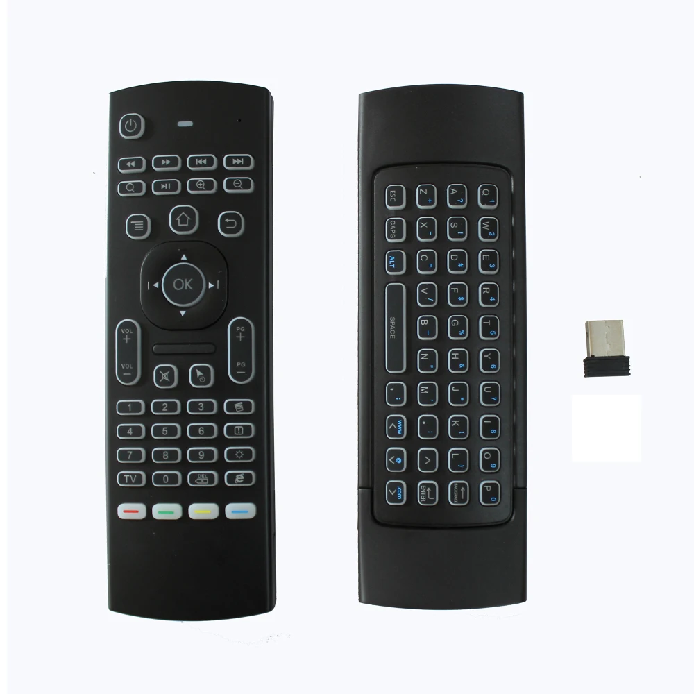 Беспроводная клавиатура Air Mouse 2 4G RF T3 с подсветкой для X96 tx3 mini A95X H96 pro Android TV Box