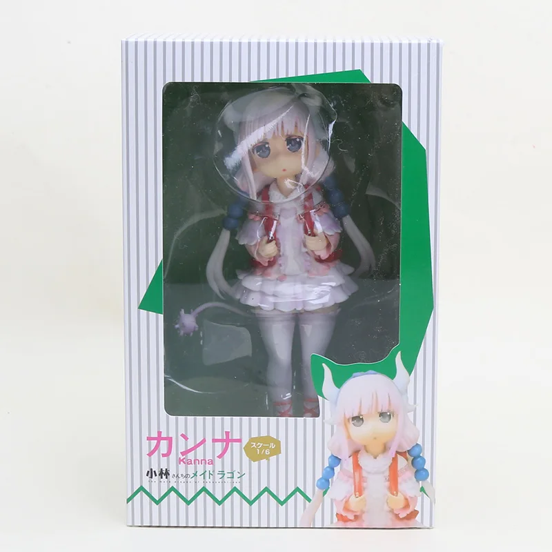 with box 15 см аниме Kobayashi Сан Чи нет горничной Дракон Kanna Kamui фигурка ПВХ Коллекционная модель игрушки Детский подарок - Цвет: with box